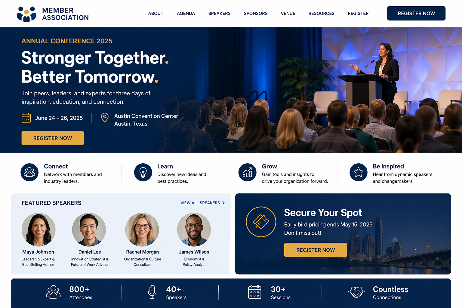annual conference website demo image